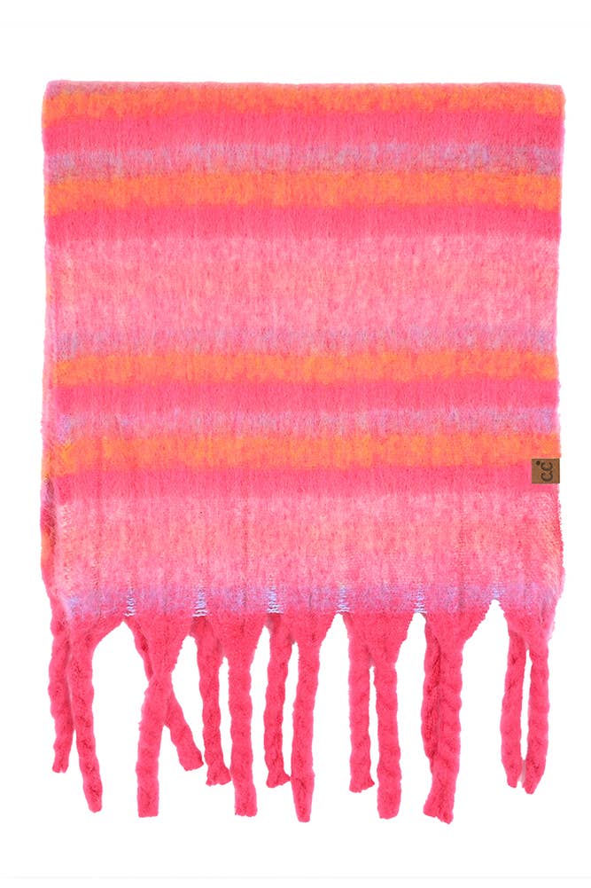 Color Block Stripe Scarf