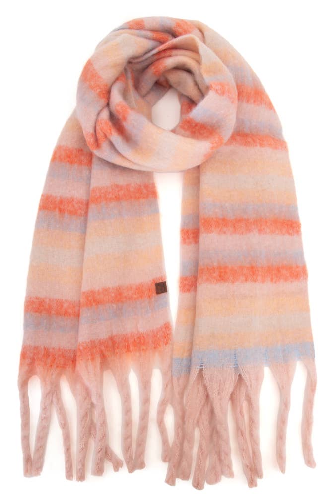 Color Block Stripe Scarf