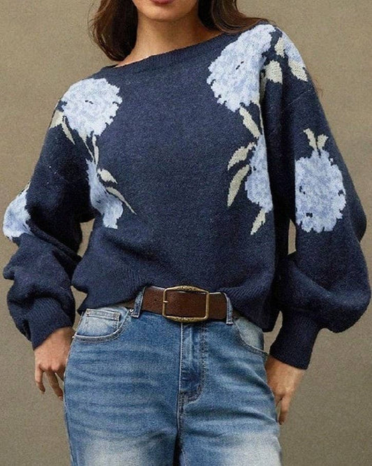 Vintage Floral Sweater