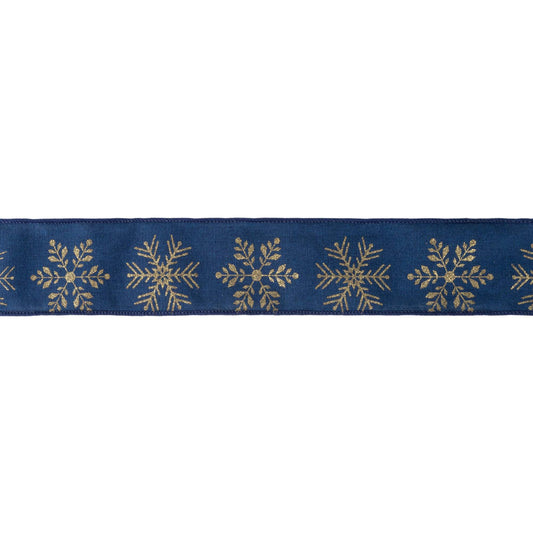 Blue Snowflake Ribbon