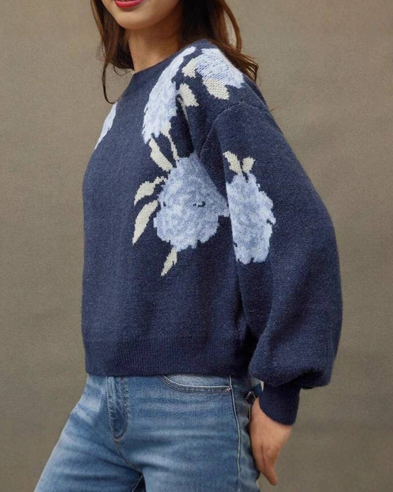 Vintage Floral Sweater