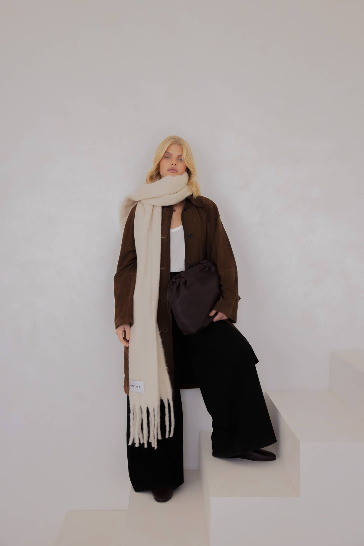 The Reykjavik Scarf -  Pebble Beige