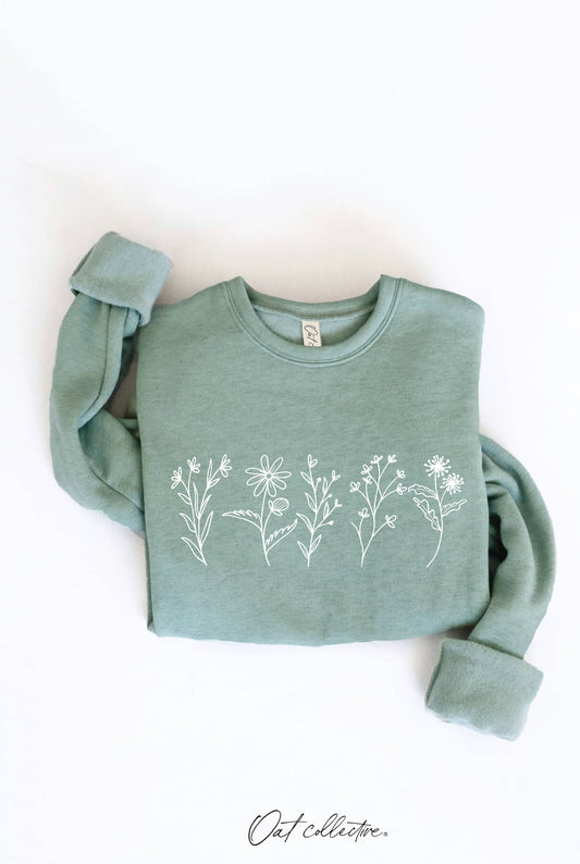 FLOWER ROW Graphic Sweatshirt