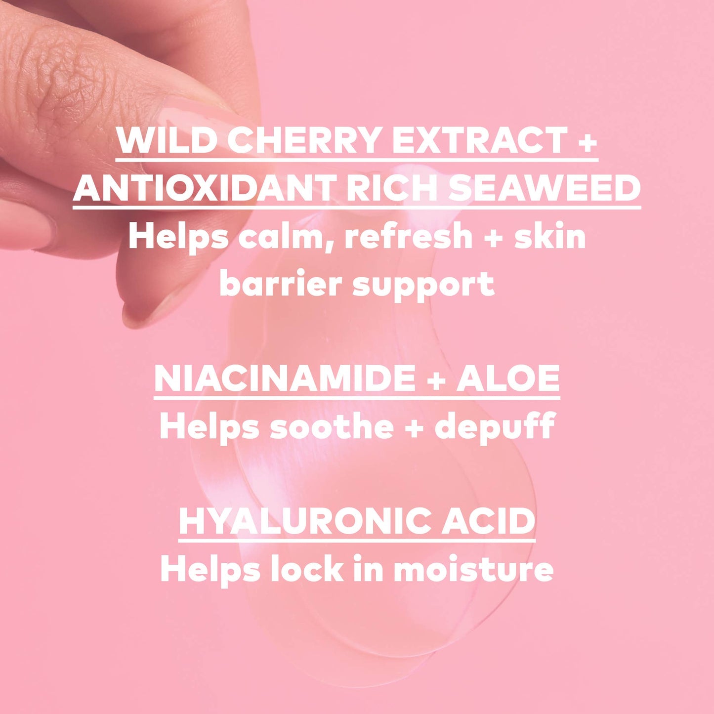 Hydrogel Undereye Masks - Seaweed-Based with Calming Cherry