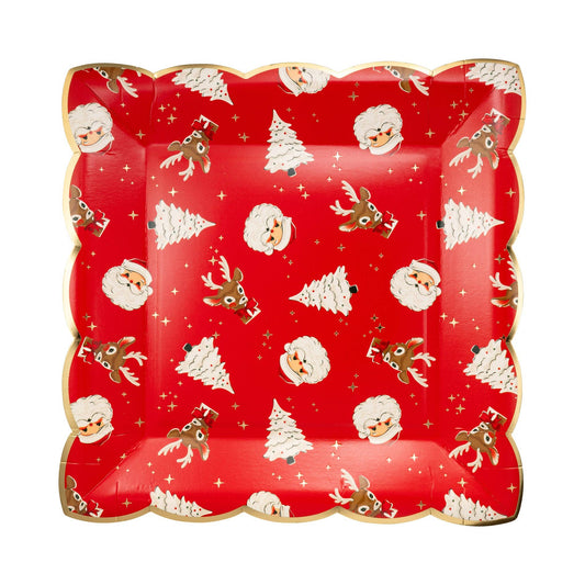 Retro Holiday Pattern Plate