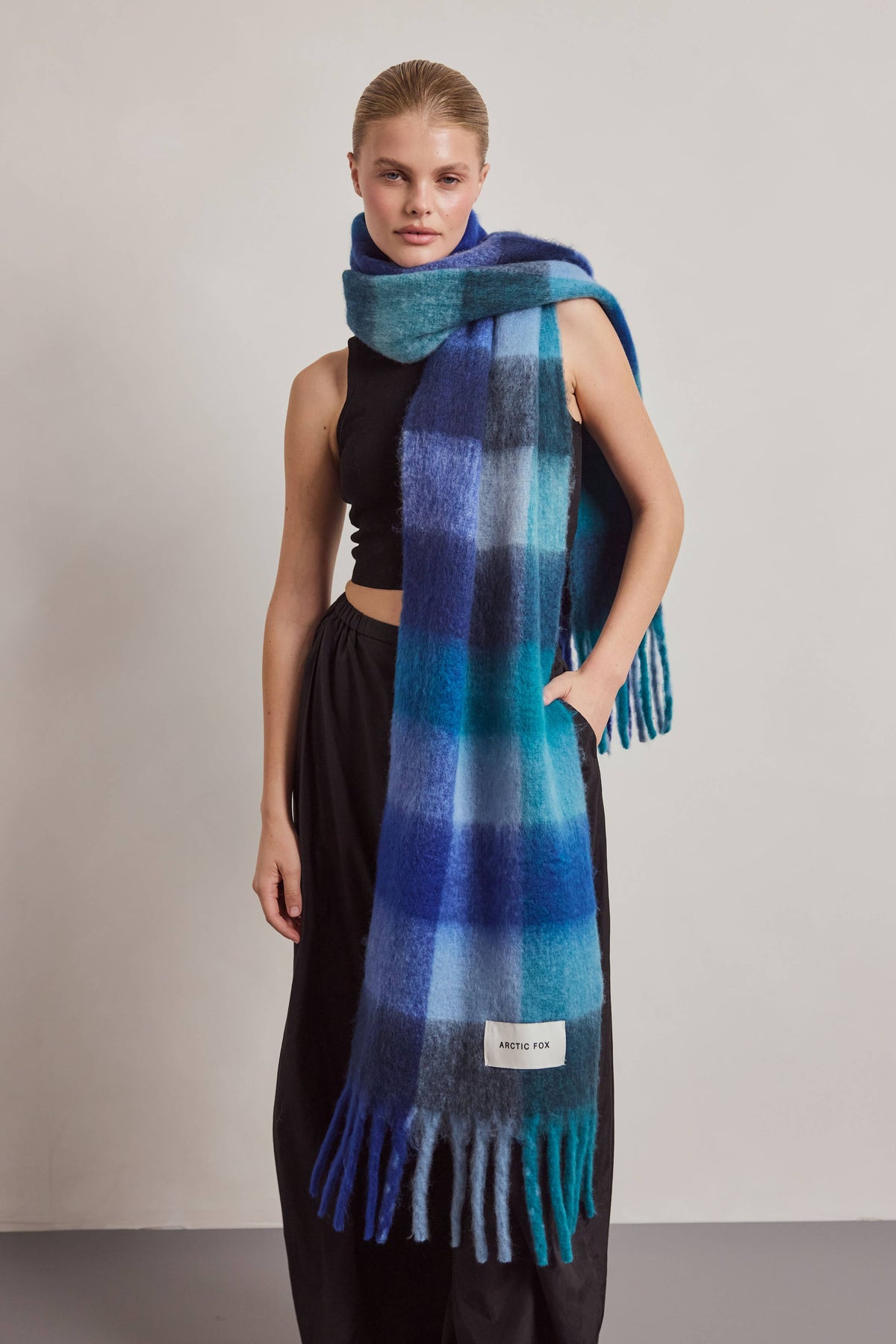 The Reykjavik Scarf - Blue Check