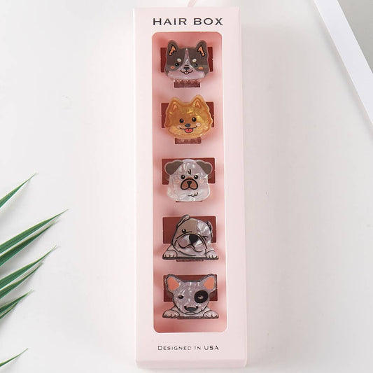 Mini Pup 5 Piece Clip Set