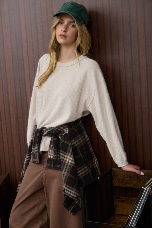 Fuzzy Knit Top
