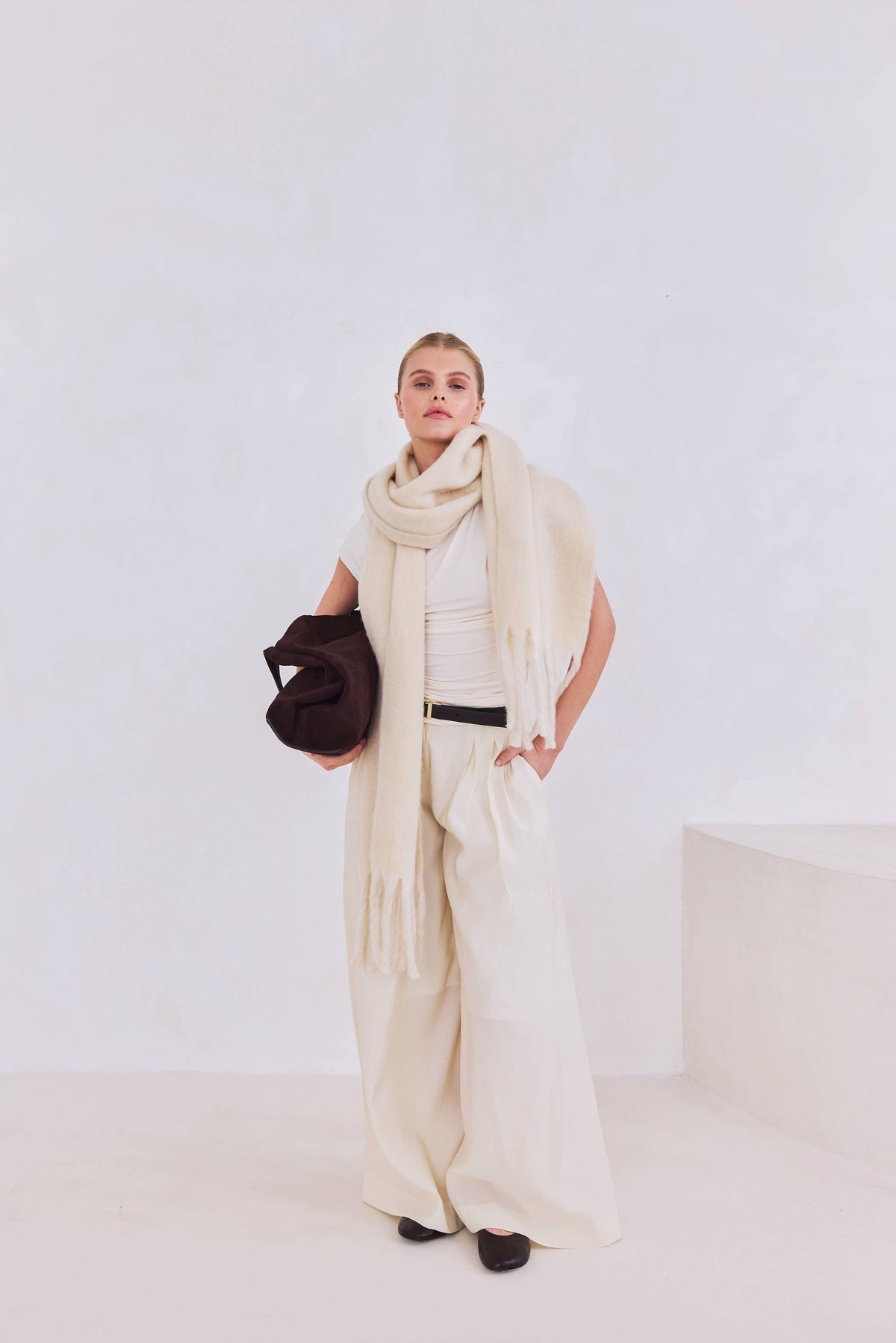 The Reykjavik Scarf -  Pebble Beige