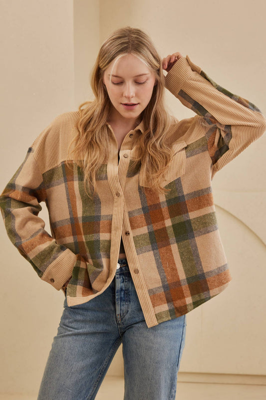 Brushed Plaid Shacket