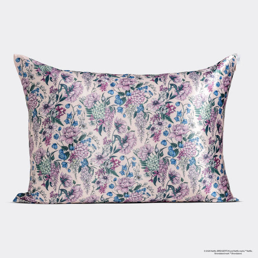 Bridgerton x Kitsch Satin Pillowcase in Wisteria